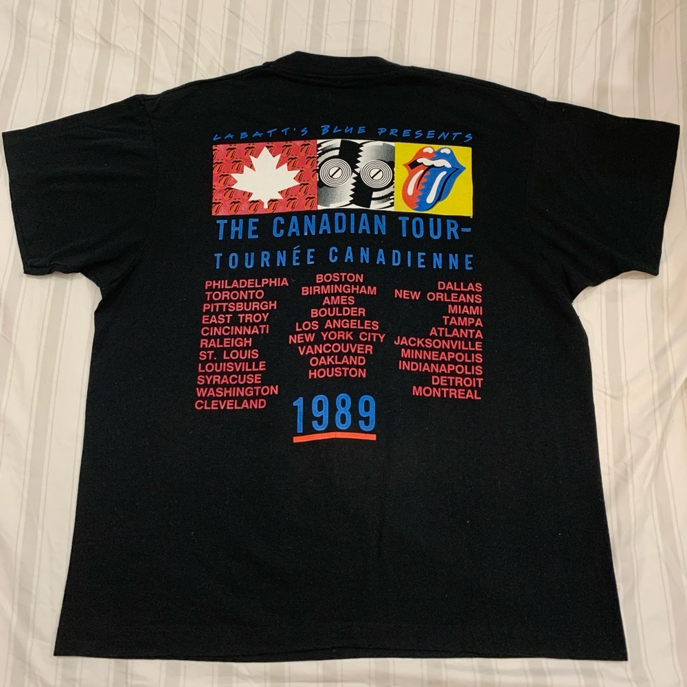 Vintage Rolling Stones The Canada Tour shirt 1989 single stitch rare Grail